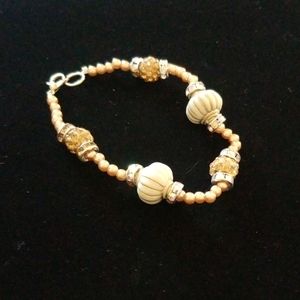 Glass beaded bracelet